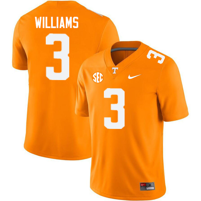 Dee Williams Tennessee Jersey,Tennessee Volunteers #3 Dee Williams College Jersey,Uniforms-Orange